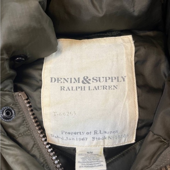 Denim & Supply Ralph Lauren Down Puffer Jacket M Size - Picture 3 of 4